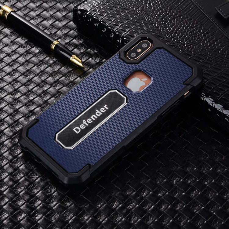 For iPhone X / XS Quadrilateral Geometric Texture TPU Dropproof Protective Back Cover Case