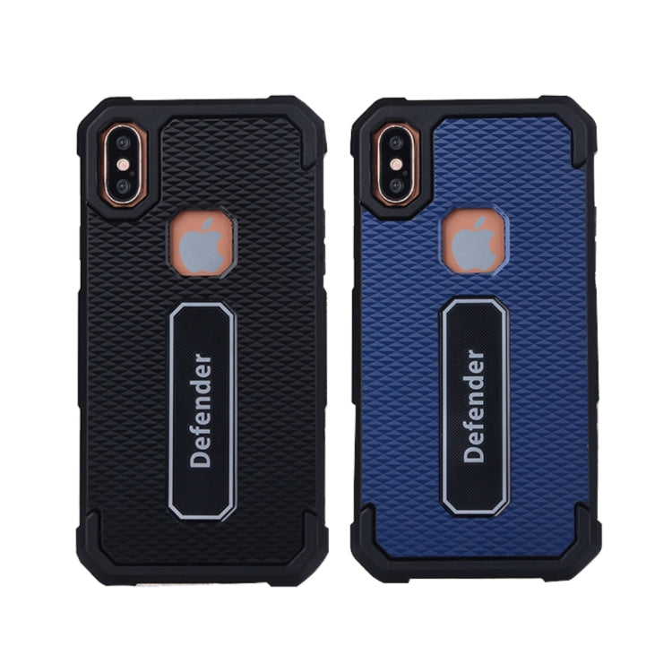 For iPhone X / XS Quadrilateral Geometric Texture TPU Dropproof Protective Back Cover Case