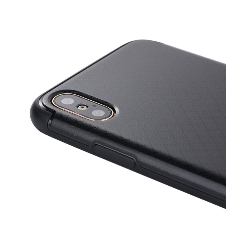For iPhone X / XS Rhombus Texture TPU + PC Frosted Dropproof Protective Back Cover Case