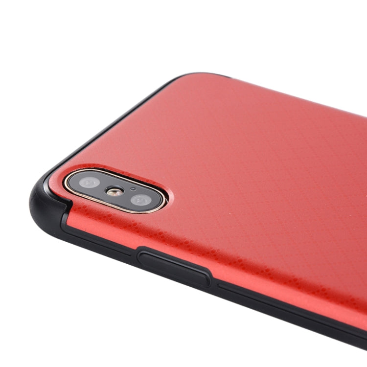 For iPhone X / XS Rhombus Texture TPU + PC Frosted Dropproof Protective Back Cover Case