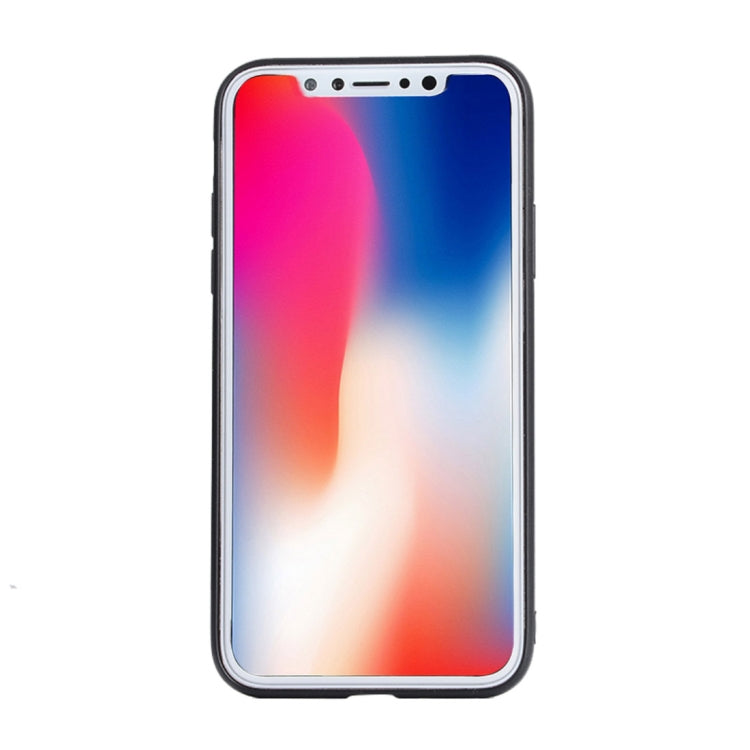 For iPhone X / XS Carbon Fiber Texture TPU Dropproof Protective Back Cover Case (Black)