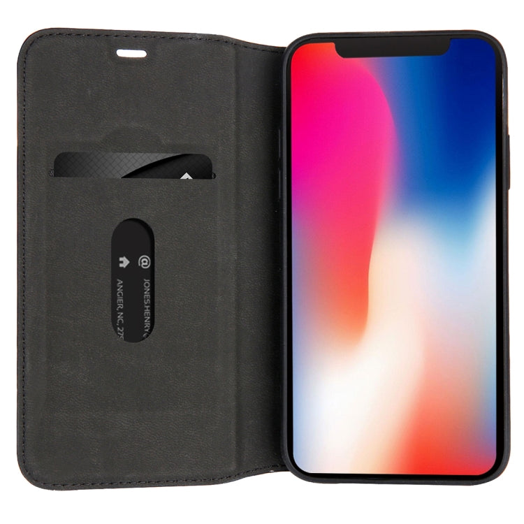 For iPhone X / XS Litchi Texture Horizontal Flip Leather Case with Holder & Card Slots