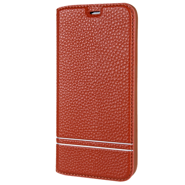 For iPhone X / XS Litchi Texture Horizontal Flip Leather Case with Holder & Card Slots