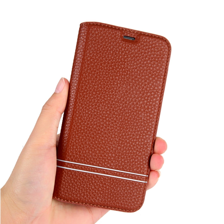 For iPhone X / XS Litchi Texture Horizontal Flip Leather Case with Holder & Card Slots
