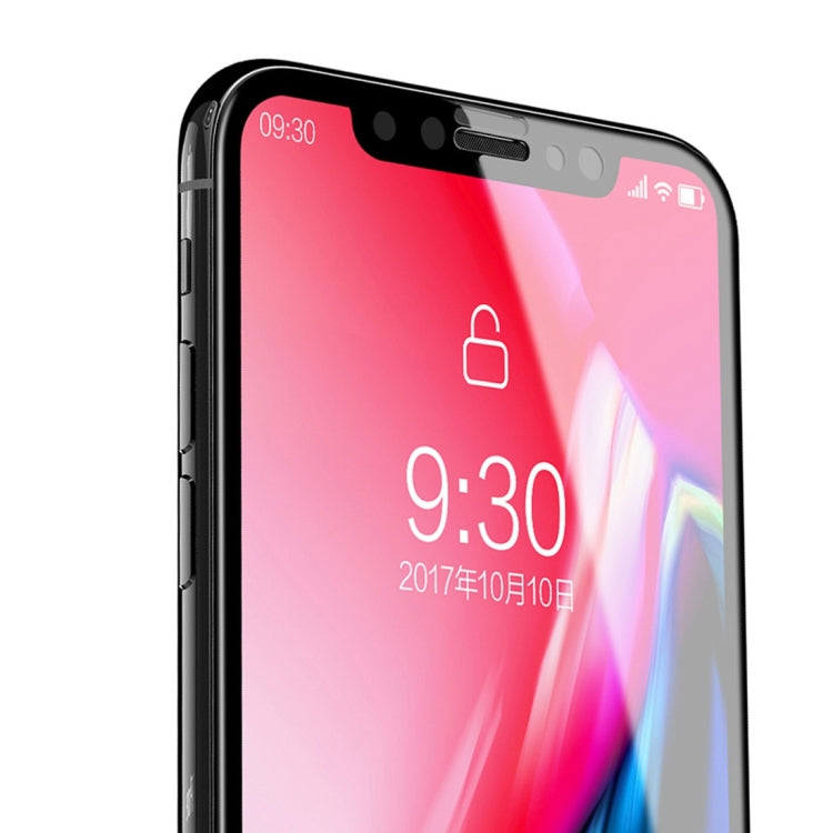 For iPhone X Lenuo DF 0.3mm 9H Surface Hardness 3D Arc Edge Full Coverage Explosion-proof Tempered Glass Front Screen Protector