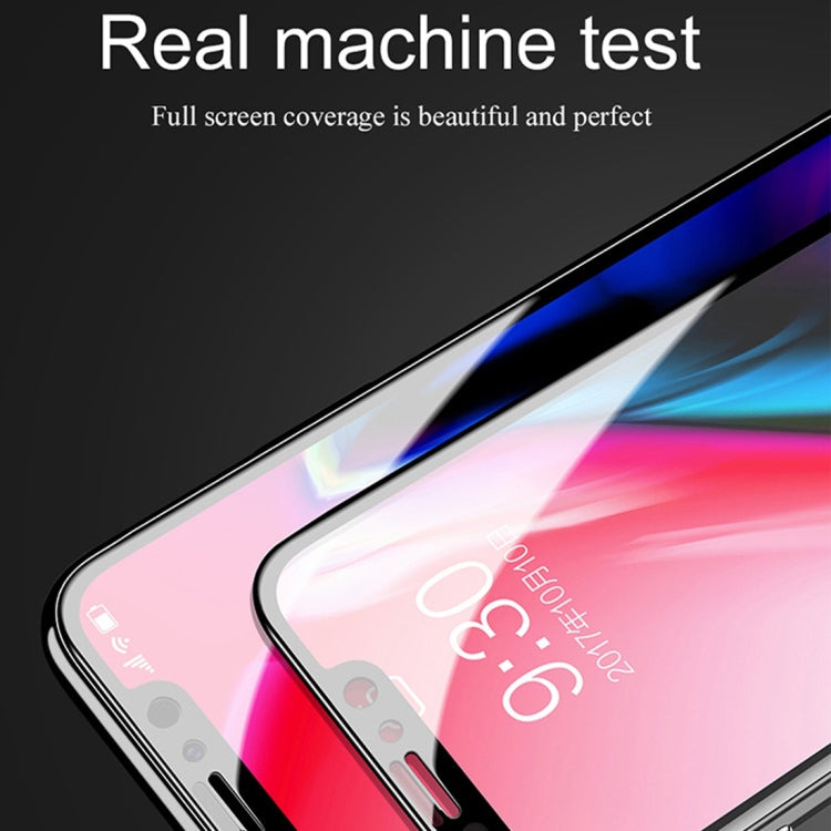 For iPhone X Lenuo DF 0.3mm 9H Surface Hardness 3D Arc Edge Full Coverage Explosion-proof Tempered Glass Front Screen Protector