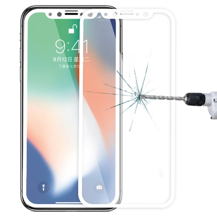 For iPhone X Lenuo DF 0.3mm 9H Surface Hardness 3D Arc Edge Full Coverage Explosion-proof Tempered Glass Front Screen Protector