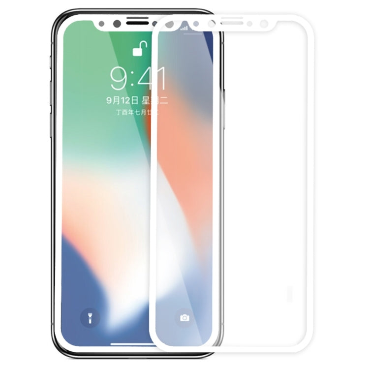 For iPhone X Lenuo DF 0.3mm 9H Surface Hardness 3D Arc Edge Full Coverage Explosion-proof Tempered Glass Front Screen Protector