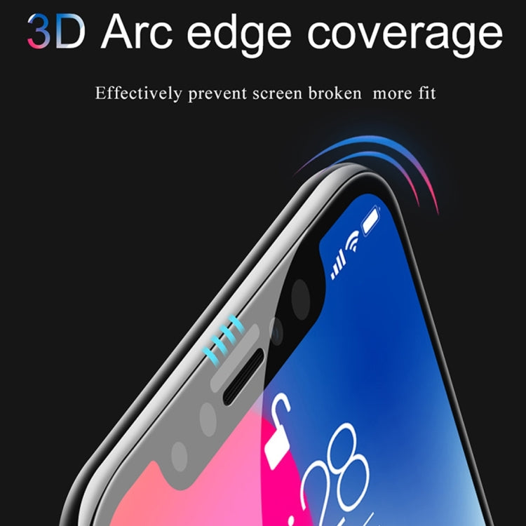 For iPhone X Lenuo DF 0.3mm 9H Surface Hardness 3D Arc Edge Full Coverage Explosion-proof Tempered Glass Front Screen Protector