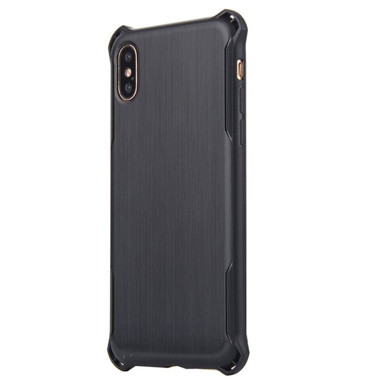 For iPhone X / XS Brushed Texture TPU Dropproof Protective Back Cover Case