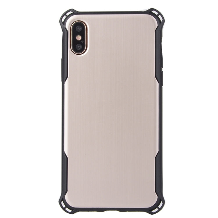For iPhone X / XS Brushed Texture TPU Dropproof Protective Back Cover Case