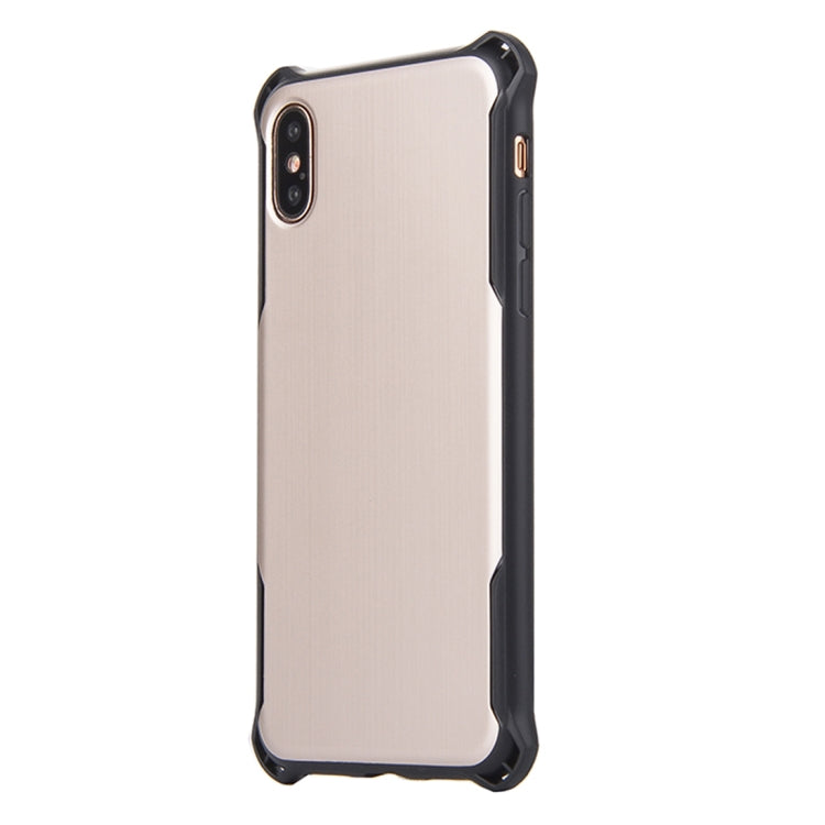 For iPhone X / XS Brushed Texture TPU Dropproof Protective Back Cover Case