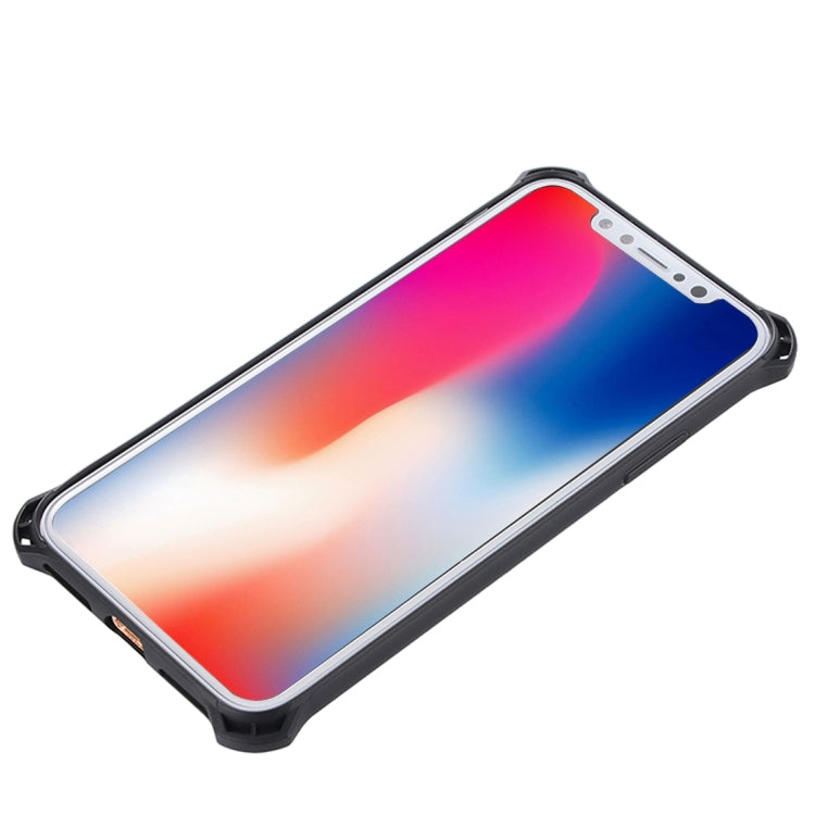 For iPhone X / XS Brushed Texture TPU Dropproof Protective Back Cover Case