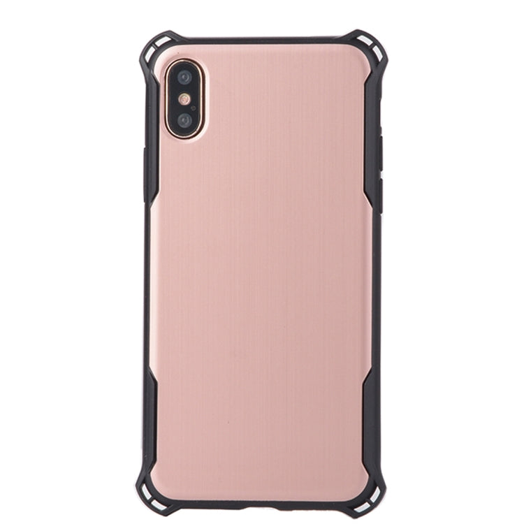 For iPhone X / XS Brushed Texture TPU Dropproof Protective Back Cover Case