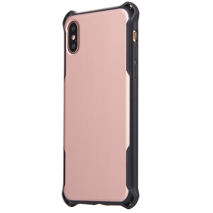 For iPhone X / XS Brushed Texture TPU Dropproof Protective Back Cover Case