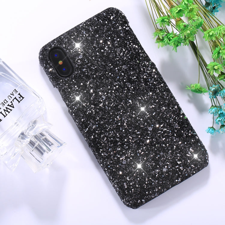 For iPhone X / XS Colorful Sequins Paste Protective Back Cover Case