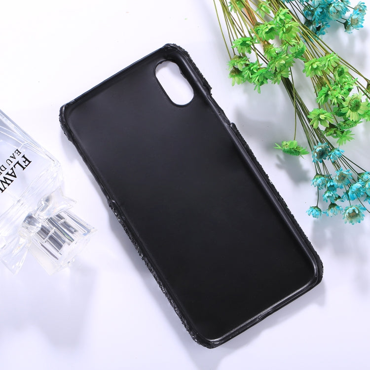 For iPhone X / XS Colorful Sequins Paste Protective Back Cover Case