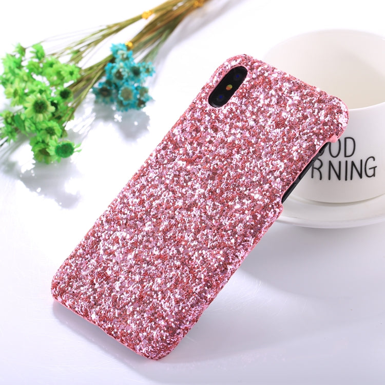For iPhone X / XS Colorful Sequins Paste Protective Back Cover Case