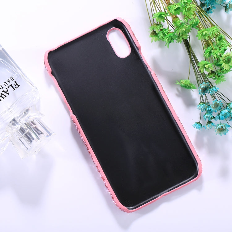 For iPhone X / XS Colorful Sequins Paste Protective Back Cover Case