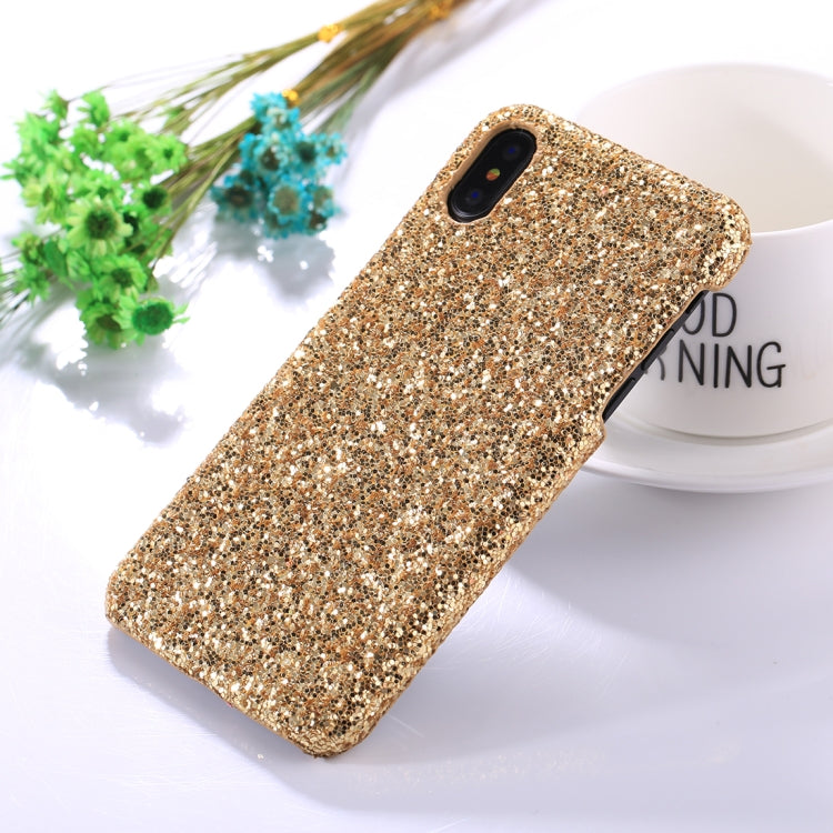 For iPhone X / XS Colorful Sequins Paste Protective Back Cover Case