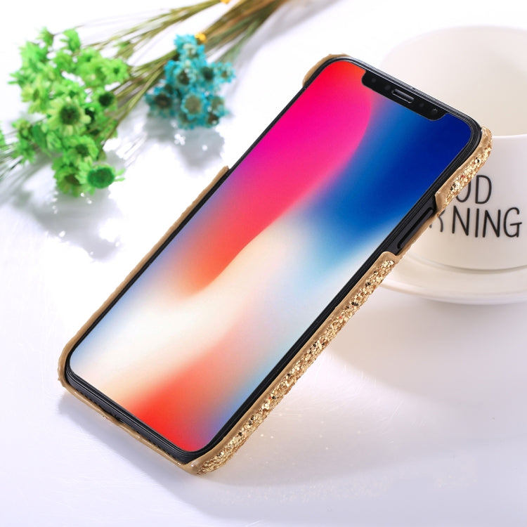 For iPhone X / XS Colorful Sequins Paste Protective Back Cover Case
