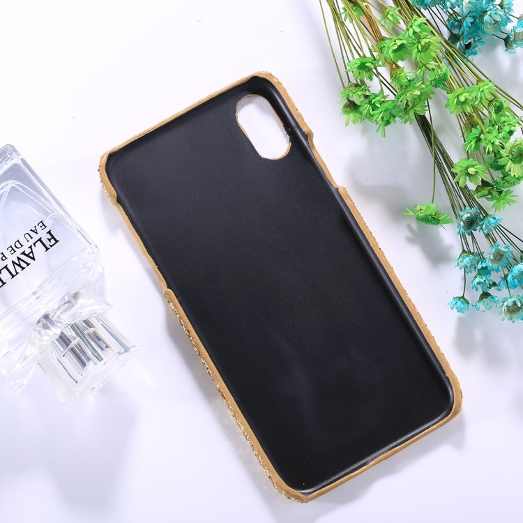 For iPhone X / XS Colorful Sequins Paste Protective Back Cover Case