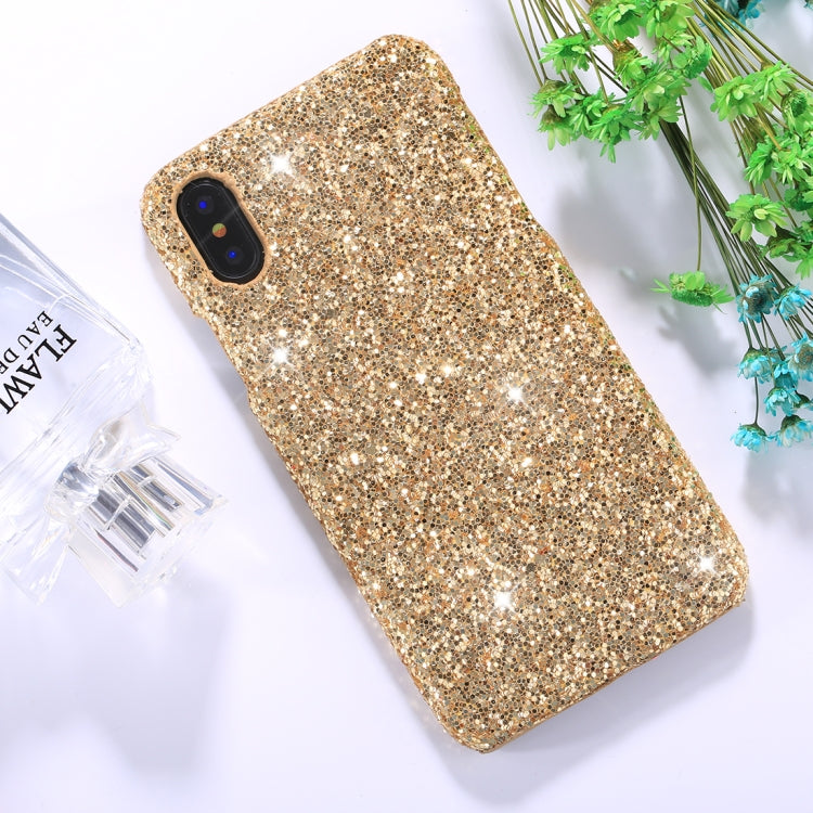 For iPhone X / XS Colorful Sequins Paste Protective Back Cover Case