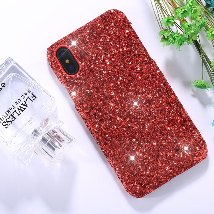For iPhone X / XS Colorful Sequins Paste Protective Back Cover Case