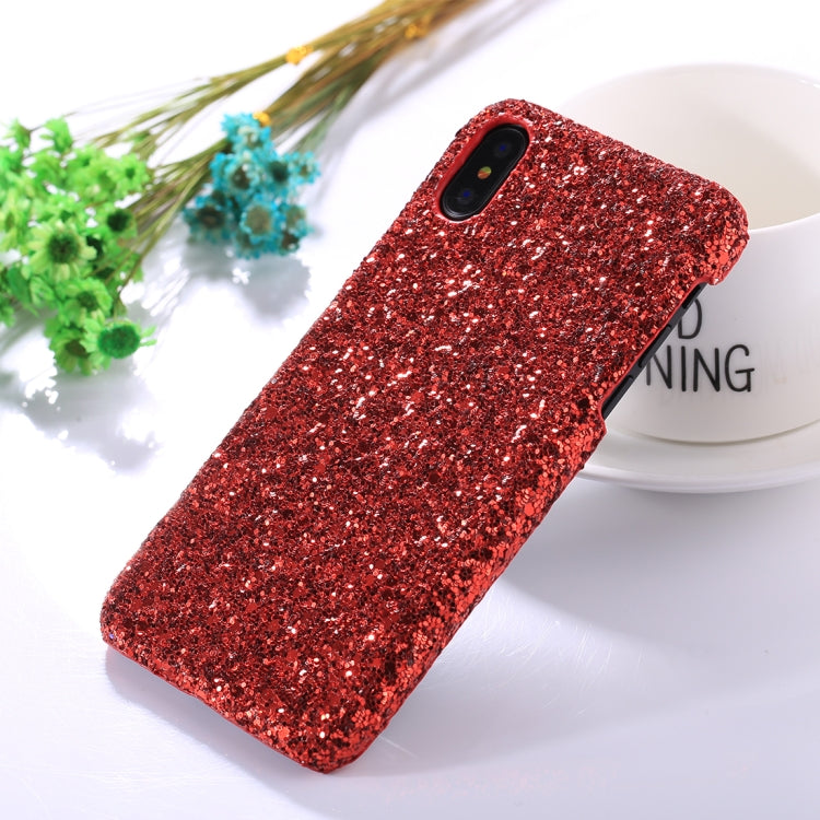 For iPhone X / XS Colorful Sequins Paste Protective Back Cover Case