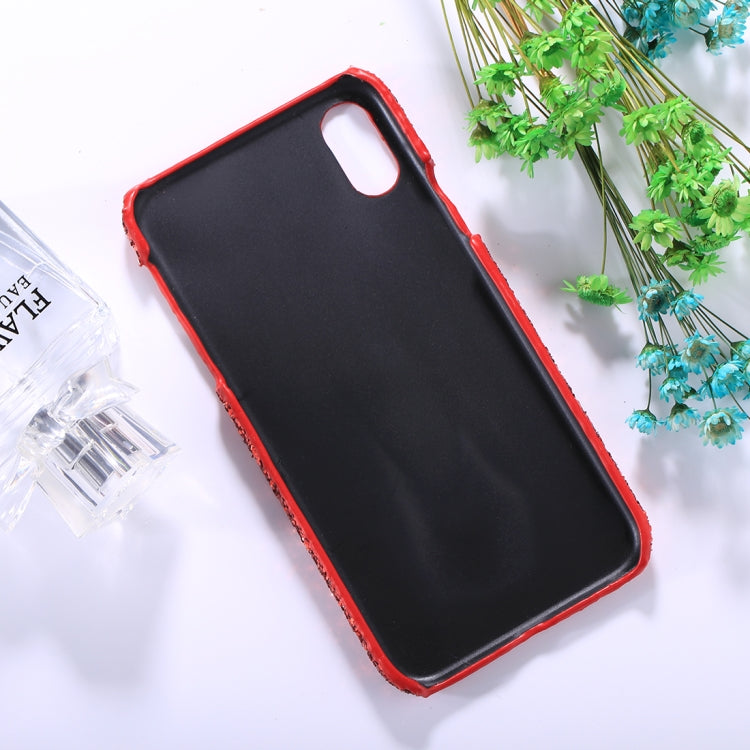 For iPhone X / XS Colorful Sequins Paste Protective Back Cover Case