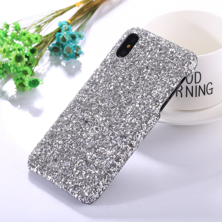 For iPhone X / XS Colorful Sequins Paste Protective Back Cover Case