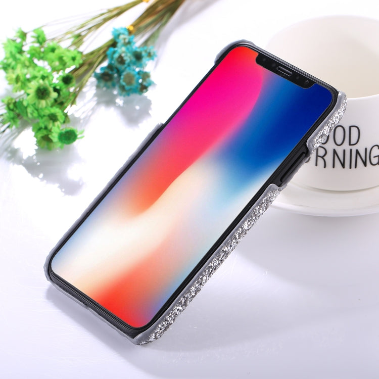 For iPhone X / XS Colorful Sequins Paste Protective Back Cover Case