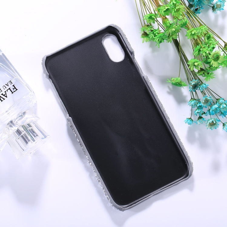 For iPhone X / XS Colorful Sequins Paste Protective Back Cover Case