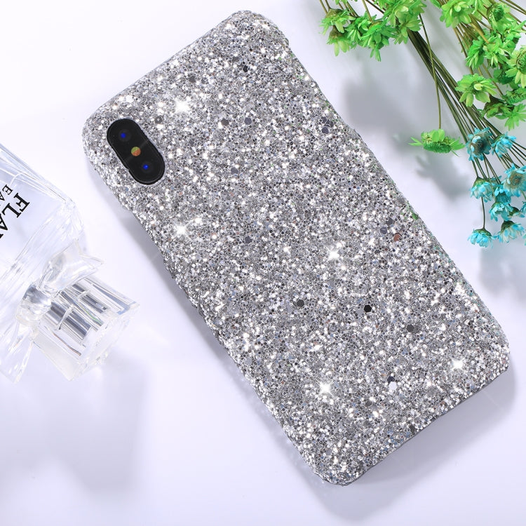 For iPhone X / XS Colorful Sequins Paste Protective Back Cover Case