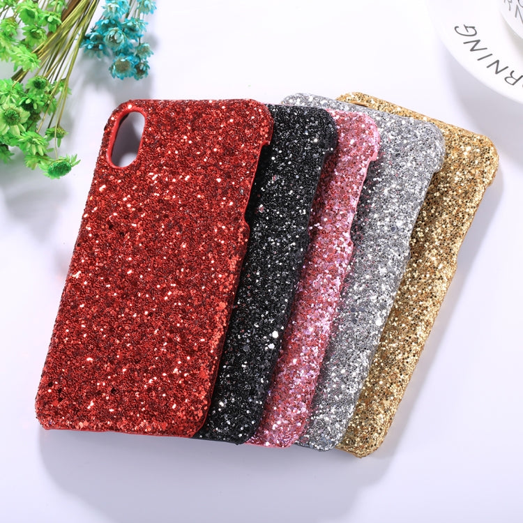 For iPhone X / XS Colorful Sequins Paste Protective Back Cover Case