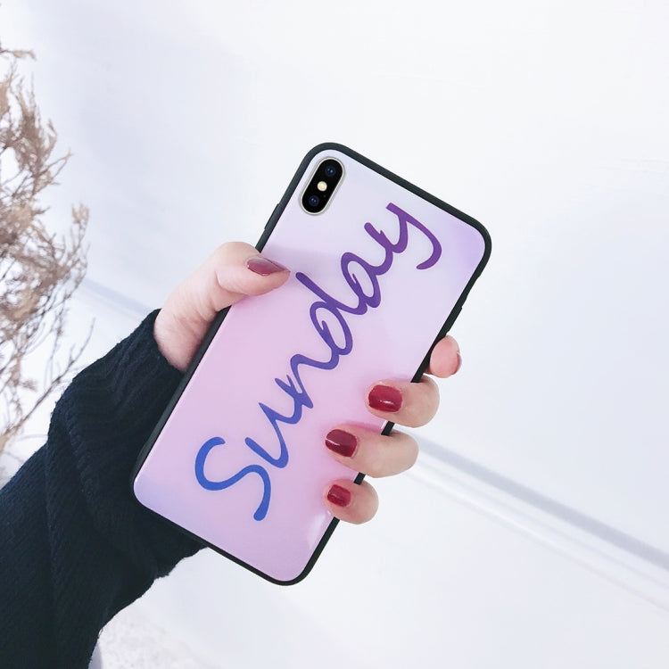 For iPhone X / XS Creative Letters Words Protective Back Cover Soft Case