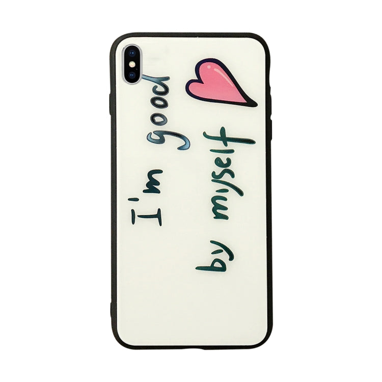 For iPhone X / XS Creative Letters Words Protective Back Cover Soft Case