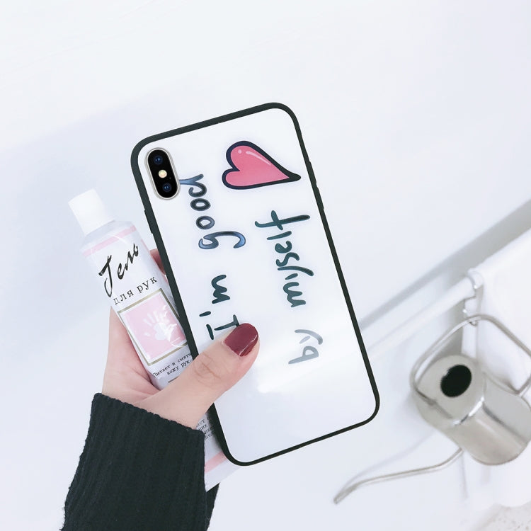 For iPhone X / XS Creative Letters Words Protective Back Cover Soft Case