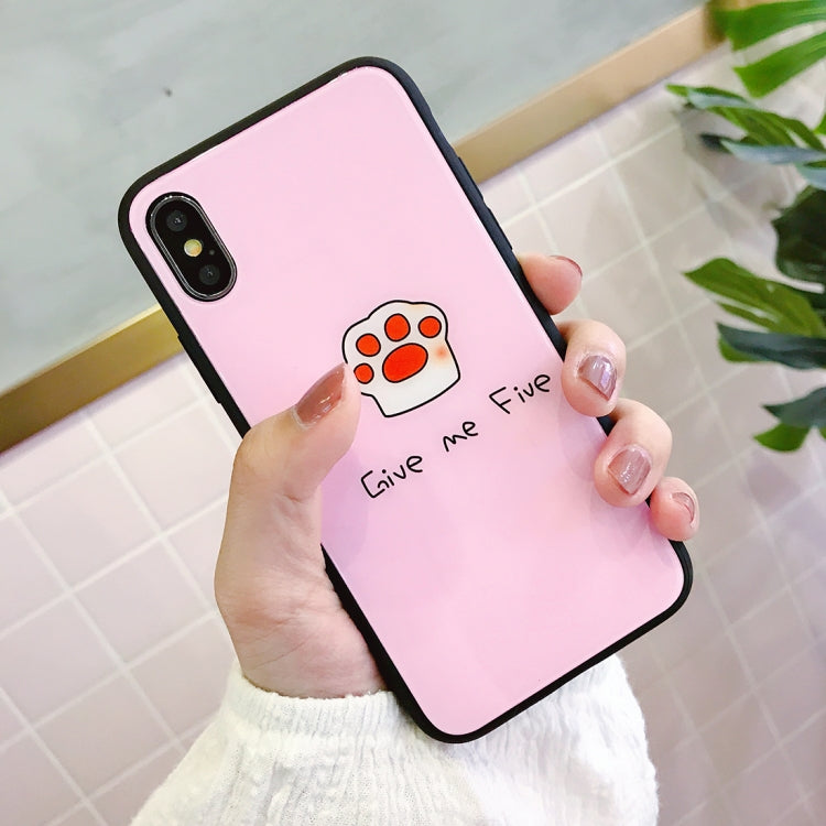 For iPhone X / XS Cat Claw Pattern Protective Back Cover Soft Case