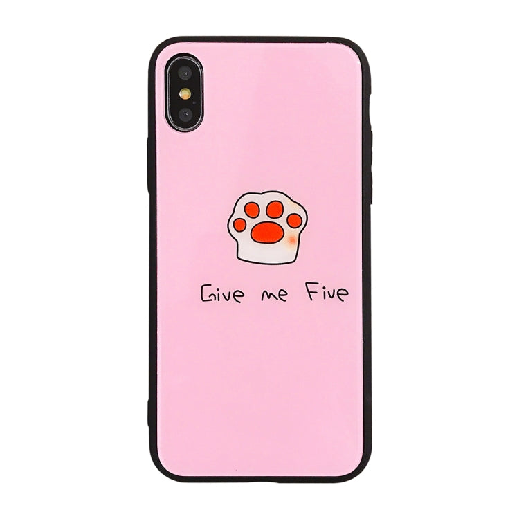 For iPhone X / XS Cat Claw Pattern Protective Back Cover Soft Case