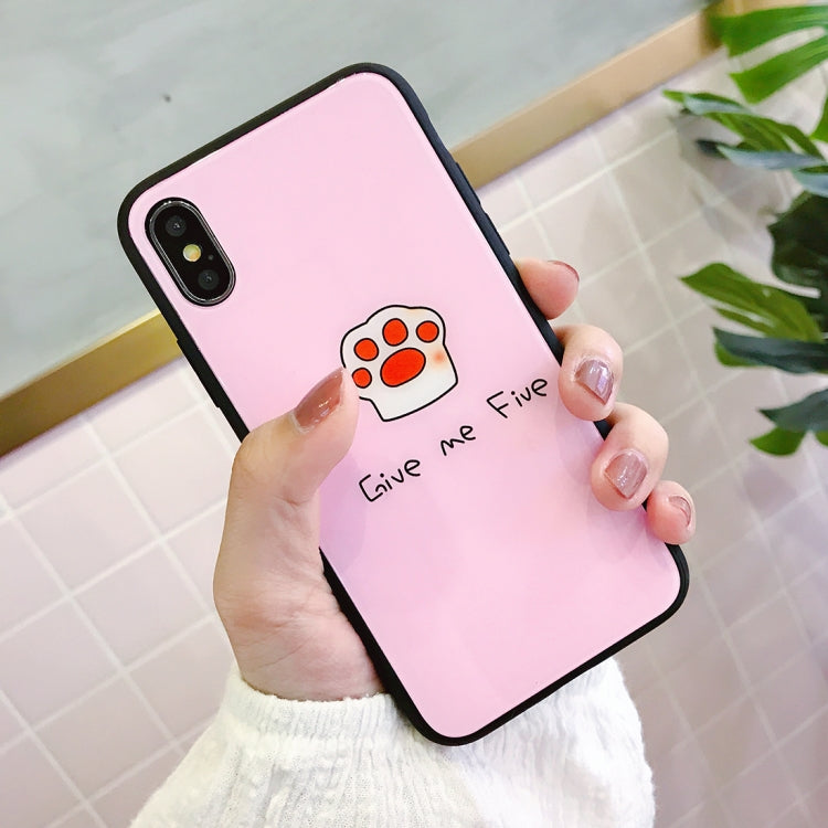 For iPhone X / XS Cat Claw Pattern Protective Back Cover Soft Case