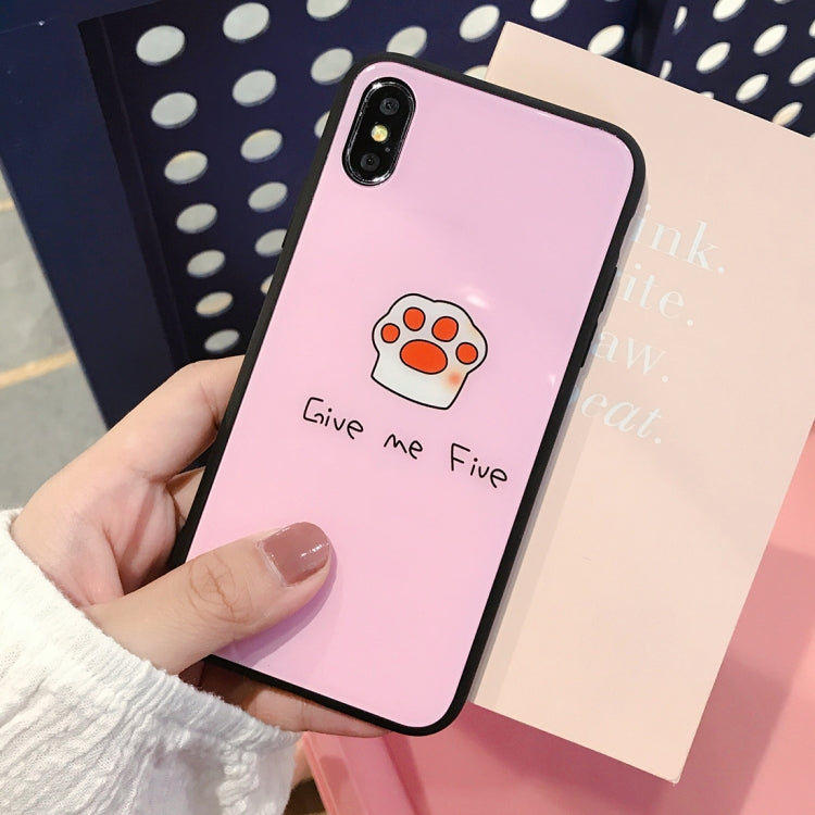For iPhone X / XS Cat Claw Pattern Protective Back Cover Soft Case