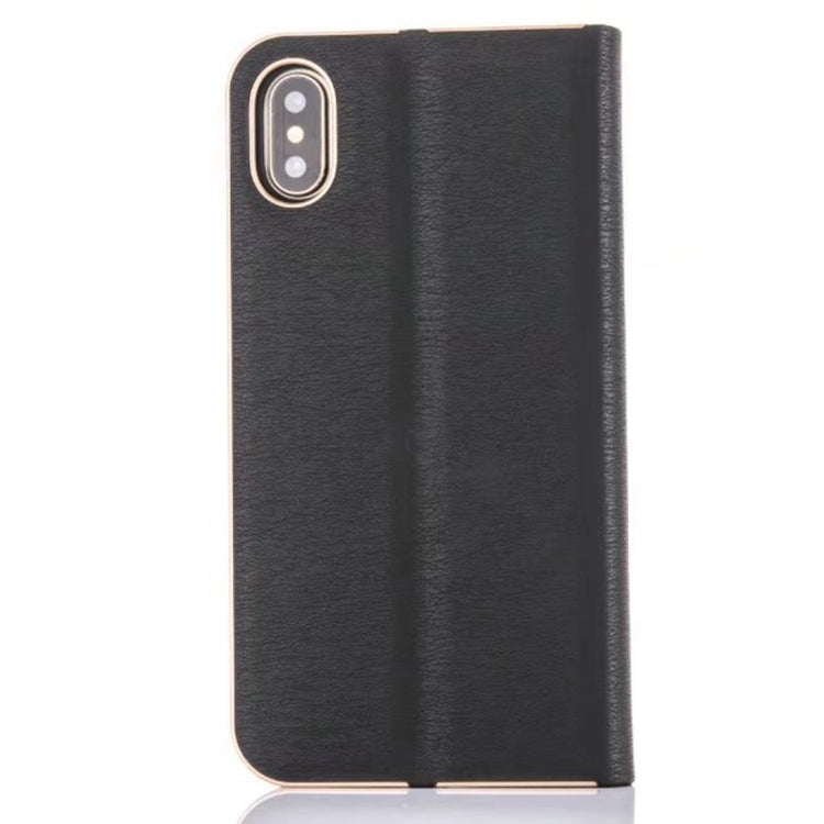 For iPhone X / XS Pine Texture Horizontal Flip Magnetic Leather Case with Holder & Card Slots
