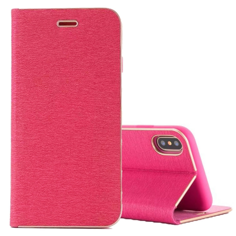 For iPhone X / XS Pine Texture Horizontal Flip Magnetic Leather Case with Holder & Card Slots