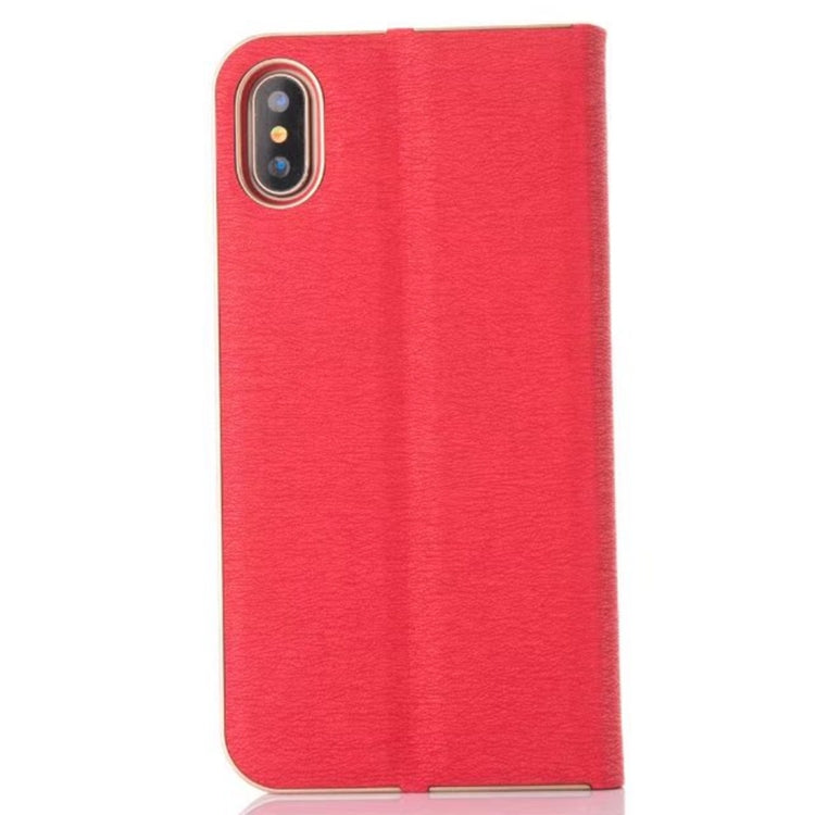 For iPhone X / XS Pine Texture Horizontal Flip Magnetic Leather Case with Holder & Card Slots