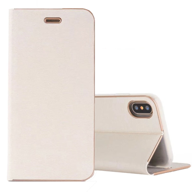 For iPhone X / XS Pine Texture Horizontal Flip Magnetic Leather Case with Holder & Card Slots