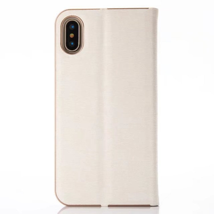 For iPhone X / XS Pine Texture Horizontal Flip Magnetic Leather Case with Holder & Card Slots