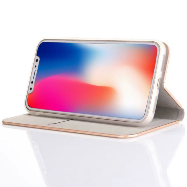 For iPhone X / XS Pine Texture Horizontal Flip Magnetic Leather Case with Holder & Card Slots