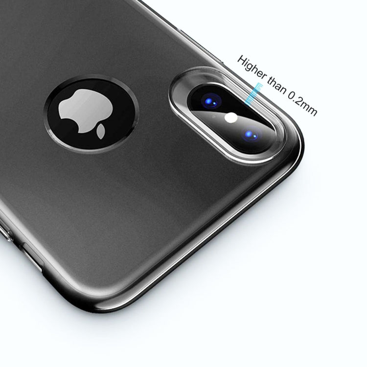 For iPhone X / XS 2 PCS TOTUDESIGN Frosted Soft TPU Full Coverage Protective Back Case + Transparent Smooth Surface Case