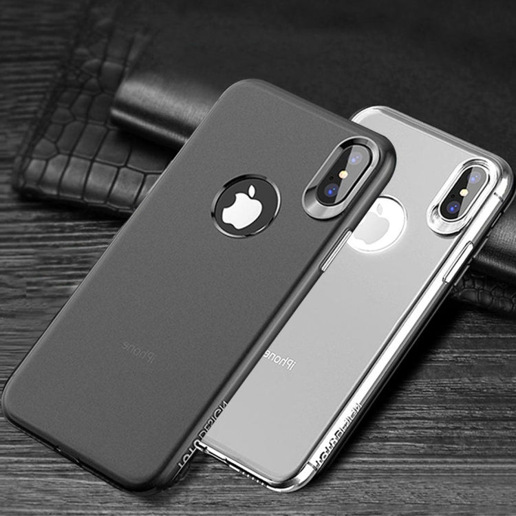 For iPhone X / XS 2 PCS TOTUDESIGN Frosted Soft TPU Full Coverage Protective Back Case + Transparent Smooth Surface Case